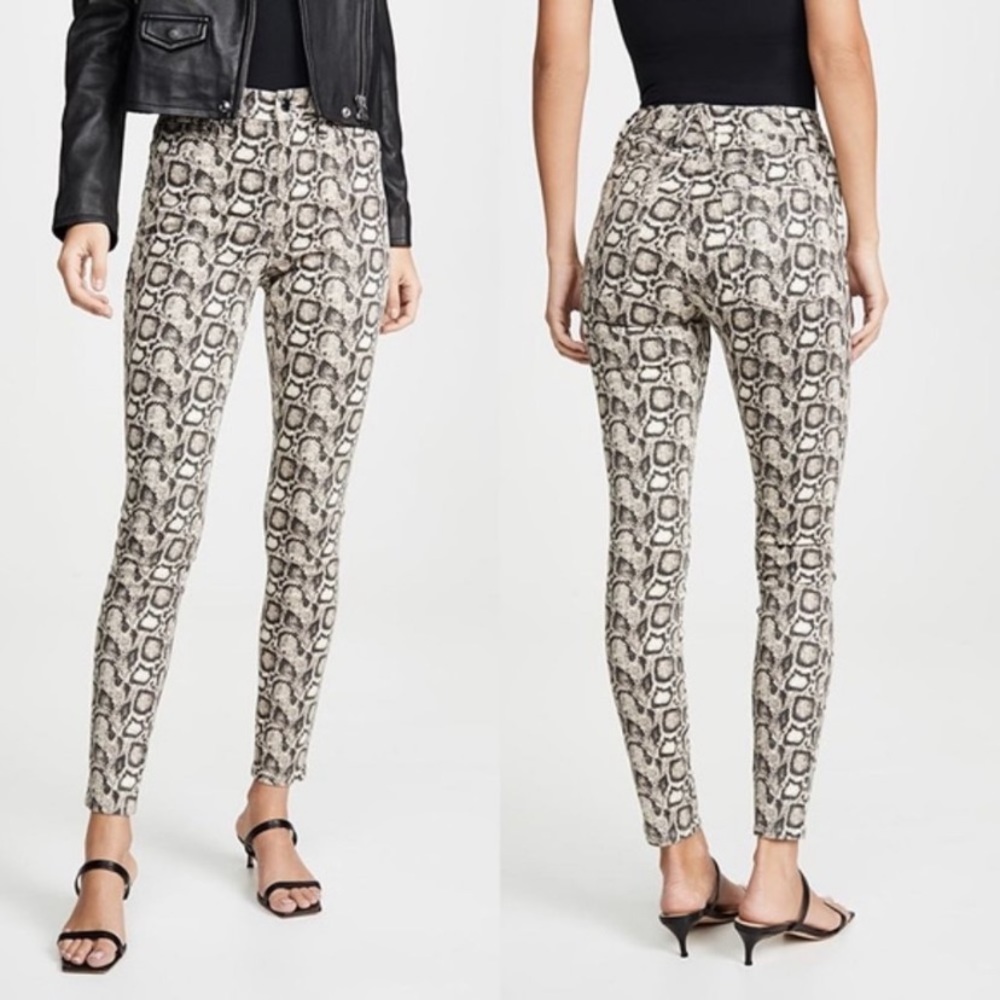 NWT Good American Good Legs Snake Print Jeans